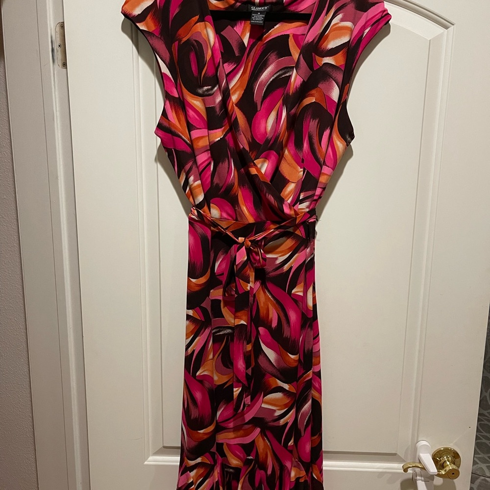 Patterned Wrap Dress